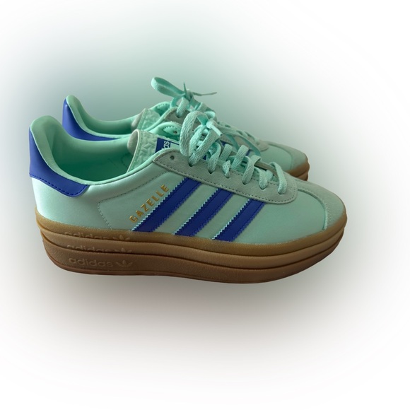 adidas Shoes - Adidas Gazelle Bold platform Mint Green and Blue sneaker